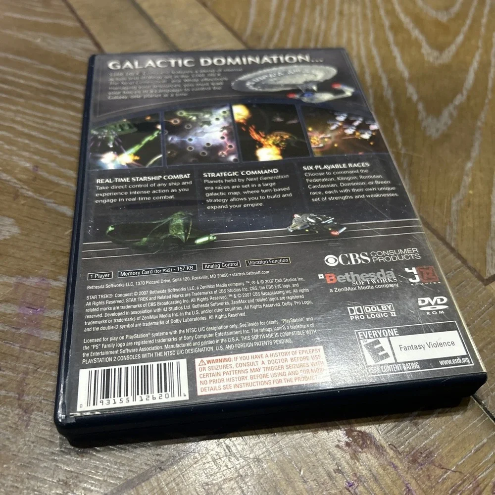 Star Trek: Conquest (Sony PlayStation 2, 2007) Complete Tested